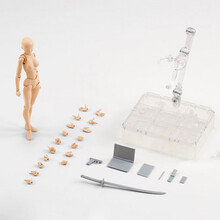 木头人体模型绘画关节人偶人形可动艺术品木偶人调动木偶画室素描 豪华版女性肤色K 中号
