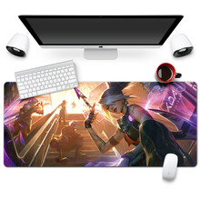 镇魂歌 鼠标垫超大号动漫游戏周边护腕电竞定制订做加厚电脑办公学生写字键盘桌面垫 阿卡丽真实伤害 300x800x3mm