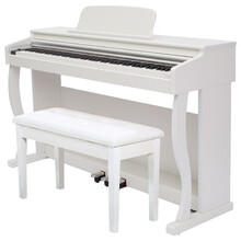 欣颂（XINSONG）电钢琴88键重锤数码钢琴智能钢琴滑盖电子钢琴纯钢演奏 X61推拉盖木纹白+10大礼包 力度键盘(初学练习)