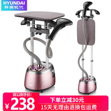 韩国现代蒸汽挂烫机家用手持挂式电熨斗服装店商用熨烫机平烫挂烫一体双杆挂烫机 HY-1618玫瑰金