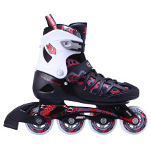 美洲狮（COUGAR） 滑冰鞋可调成人轮滑鞋 欧盟品质 男女款溜冰鞋 成人款 308N 黑红(仅鞋) L(41-44码)