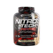 Muscletech肌肉科技 乳清蛋白粉 增肌 运动健身塑形瘦人增肥增重蛋白质补剂 法国香草 1.81千克