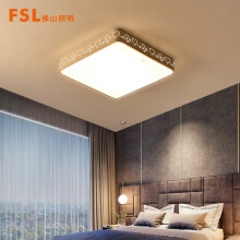 佛山照明（FSL）吸顶灯卧室灯客厅灯三段调光欧式正方形30W美家54022（量大定制）