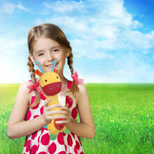 婴儿毛绒玩具0-1岁可咬 可咬动物bibi棒0-1岁手摇铃手抓棒婴儿宝宝可爱毛绒玩具手偶 bibi小鹿