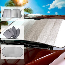 卡饰社（CarSetCity）汽车遮阳挡遮阳伞遮阳板车窗遮阳帘前挡遮阳防晒罩 全车6件套