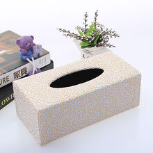 皮革车用纸巾盒座式汽车内饰车载纸巾盒抽纸盒商务车载纸抽盒套 白祥云 大号24*12*8.5cm