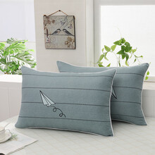 枕头一对单人带枕套学生宿舍简约助睡眠不塌陷软枕芯超柔软（SexeMara） 文艺飞机【1枕芯+1枕套】一只装