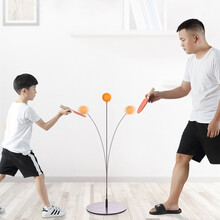 【弹力软轴】弹力软轴乒乓球训练器儿童室内家用打球拍玩具兵兵球自练网红神器 不锈钢底座