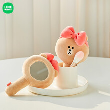 LINE FRIENDS 丘可手持镜 卡通动漫周边便捷式可爱公仔手持梳妆镜 丘可 手持化妆镜(130x210x55MM)