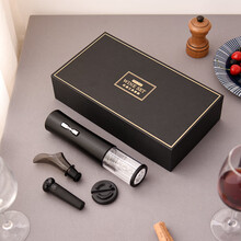 京东京造 红酒酒具套装 电动红酒开瓶器+保鲜塞+倒酒器+割锡纸刀 送礼佳品质感套装