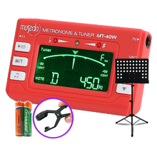 小天使 MT40W长笛/萨克斯/小号/笛子调音器 管乐专用校音器节拍器 【拍立减】MT40W红+拾音电池+谱架