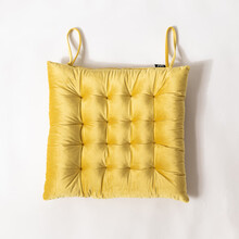 冬季坐垫学生教室办公室久坐座椅垫宿舍地上椅子小凳子屁股屁垫软带绑带 奥丁金 45x45cm