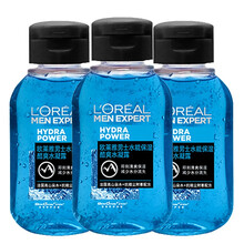 【自营配送】欧莱雅水能保湿酷爽水凝露50ml补水保湿细致毛孔提亮肤色须后露爽肤水男士 3瓶装