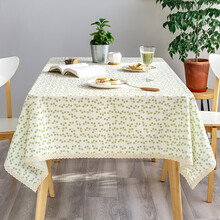锦色华年 欧式小清新蕾丝边桌布布艺长方形家用台布正方形茶几餐桌桌布 可定制 小碎花桌布 格调绿 100*160cm