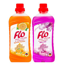 德国进口 Flo 翡碧纯 家居多用途清洁剂1L 瓷砖地板家具陶瓷台面镜面清洗剂去污剂 万用清洁1L*2瓶
