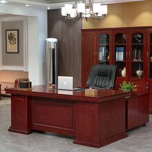 中伟老板桌实木贴皮油漆大班台老板桌办公桌主管桌经理桌总裁桌2.2米