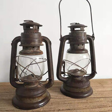 民俗怀旧复古老物件铁艺煤油马提灯老式罩灯国文玩古董收藏马蹄灯 精品系列