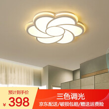 佐慕客厅灯LED吸顶灯简约现代花形大气质感遥控温馨卧室灯餐厅灯具 直径52cm24w三色变光