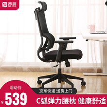 西昊M84（SIHOO）人体工学电脑椅子家用 舒适办公椅子可躺靠背老板座椅旋转会议椅电竞椅 黑色+弹力腰枕+固定扶手
