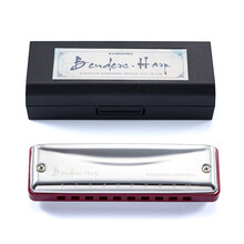 孔声(KONGSHENG)十孔布鲁斯口琴AM-20D初学者学生入门蓝调口琴10BH成人进阶口琴 Benders红色 C调