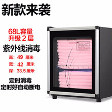 美容院理发店小型台式毛巾消毒柜紫外线臭氧沐足店单门大小消毒柜 豪华升级款68升 2层 (没加热)