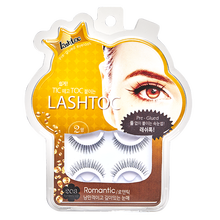 韩国ing Lashtoc免胶水假睫毛2对 自然款仿真速贴自粘式嫁接浓密加长款素颜初学者 LT-203#浪漫型
