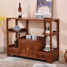 九合铭苑红木家具非洲花梨（学名：刺猬紫檀）餐边柜歺边柜厨房储物柜碗碟柜实木新中式收纳柜储物柜 长108*宽36*高90cm