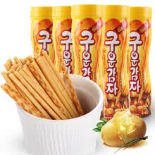 海太碳烤薯棒108g*5桶 韩国进口零食品大薯条土豆条薯片薯条膨化食品办公室解饿零食休闲小吃儿童饼干 海太烤薯棒108g*5桶