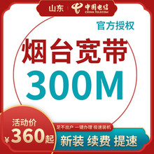 中国电信 山东烟台电信宽带办理光纤直播200M300M包年包月新装缴续费提速非移动联通优惠活动 宽带(含设备) 12个月  200M