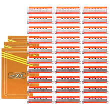 阿帕齐美国进口3层刀片手动剃须刀头吉利刮胡刀片 30刀头 无刀架