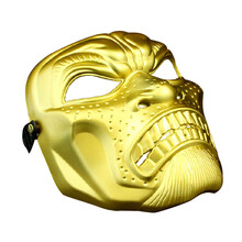 影视主题 动漫卡通面具电锯惊魂 铁血战士火影忍者沉默的羔羊面具 斯巴达勇士金色 均码