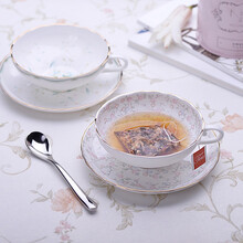 乐享 茶杯杯咖啡杯套装陶瓷欧式金边英式优雅两件套 塞姬之恋