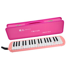 国光 口风琴37键成人初学者32键儿童学生儿童成人自学入门用课堂教学乐器演奏口风琴 37键粉色