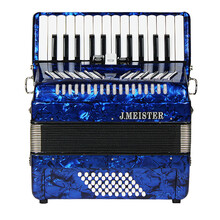 J.MEISTER 杰麦斯特德国簧双排簧16 /24 /32 /48BS键盘手风琴 初学练习入门 48贝斯 黑