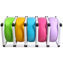 幼儿园感统训练器材轮胎架玩具塑料轮胎滚圈 游戏道具儿童彩色轮胎户外轮胎架子 5组轮胎架+5个轮胎