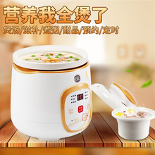 GL陶瓷bb煲熬粥锅全自动陶瓷小电饭煲多功能婴儿宝宝小孩专用辅食迷你小炖锅防摔餐具碗套装卡通 高级版bb煲+碗