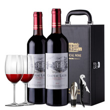 法国原酒进口红酒 罗蒂纳菲尔干红葡萄酒  波尔多红酒2支装6支装礼盒装带酒具 红酒2支礼盒装