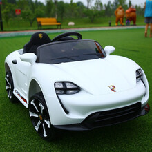 男女童电动汽车 可坐双驱双电烤漆电动四轮车 带摇摆双开门儿童跑车 烤漆白+双电+遥控+摇摆
