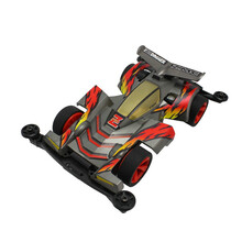 美乐他 四驱车 拼装组装DIY实色版/透明版 迷你儿童玩具模型车ABA （实色版 新三角箭）