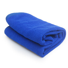 标娅诺 洗车毛巾加厚擦车巾大吸水柔软珊瑚绒家用清洁布汽车用品擦车打蜡布 薄款单面蓝色  30*70CM