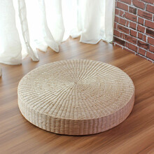 诺罗 蒲团坐垫圆形 蒲草手工编织加厚拜佛禅修垫日式榻榻米茶道坐垫飘窗垫瑜伽垫打坐 圆形 45cm*45cm*10cm
