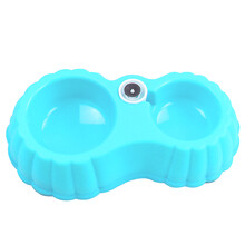 美吉氏 狗碗猫碗 宠物饮水喂食双碗  自动出水双碗 蓝色 大号