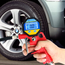 酷莱普数显胎压表 汽车气压表胎压计高精度车用充气表 KLP-86002 红黑色