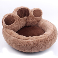 筱宠DM58绒面宠物窝全可拆洗四季通用中小型狗狗窝沙发窝保暖款泰迪比熊贵宾加厚猫窝垫子 咖啡单窝+枕头毛毯 中号--适合10斤内