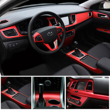 伴行星 汽车内饰贴纸汽车用品改装中控贴膜拉丝碳纤维金属冰膜汽车贴纸仪表台装饰改色膜车贴 冰膜-冰红【30cm宽度*1米】