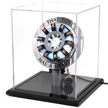 钢铁侠MK2反应堆胸灯金属心脏方舟反应炉拼装模型 钢铁侠手摆件办漫威复仇者联盟3周边玩具 反应堆核心加展示盒 遥控光效