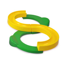 儿童88轨道球幼儿园感统训练器材注意力 手眼协调专注力玩具八八轨道互动玩具球 黄绿