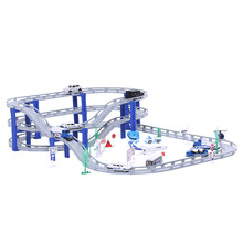 成乐美 电动工程轨道车套装大中小好儿童赛车风火轮玩具城市托马斯火辣小跑车 机场轨道车（大号）