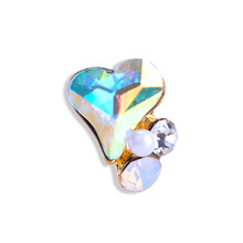 巧女人美甲钻饰美甲钻石指甲饰品爱心网红同款甲油胶装饰品美甲饰品批发 桃心钻004