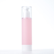 ilbu 透明磨砂乳液真空瓶化妆品分装瓶乳液真空瓶按压式细雾喷雾瓶子护肤品旅行透明便携小样 粉色压泵真空瓶100ml